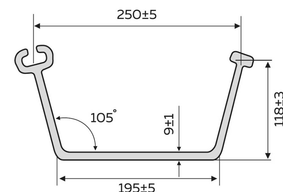 Шпунт ПВХ ГШ Л250 - фото